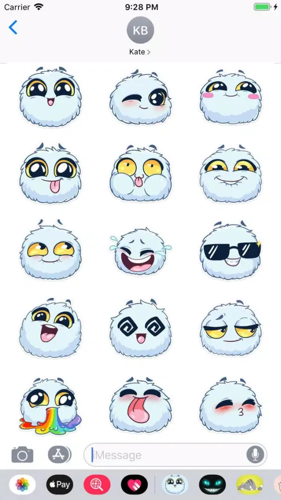 Скриншоты Fluffy Ball Stickers