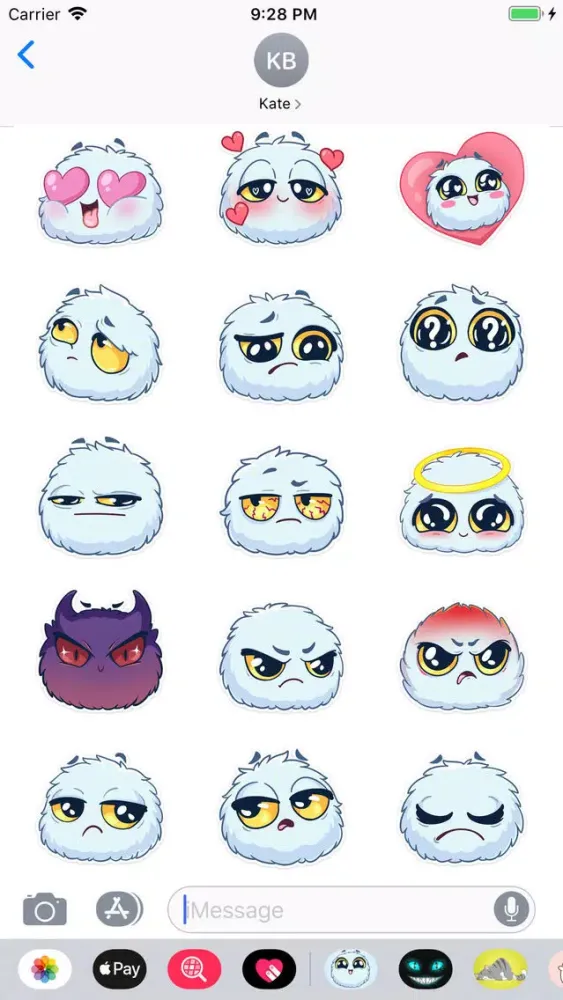 Скриншоты Fluffy Ball Stickers
