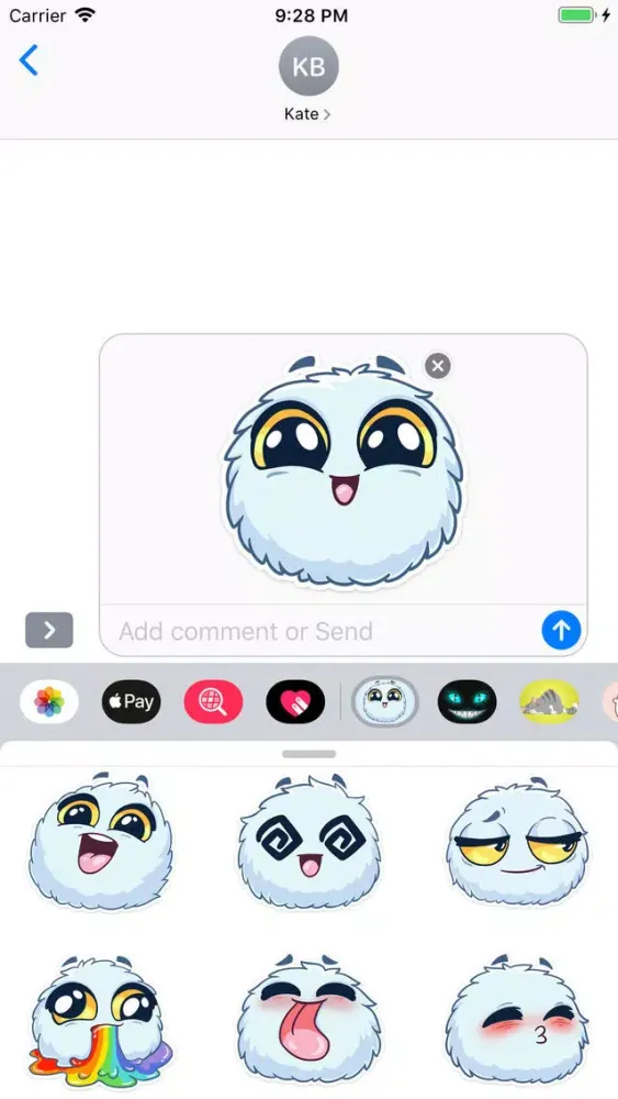 Скриншоты Fluffy Ball Stickers