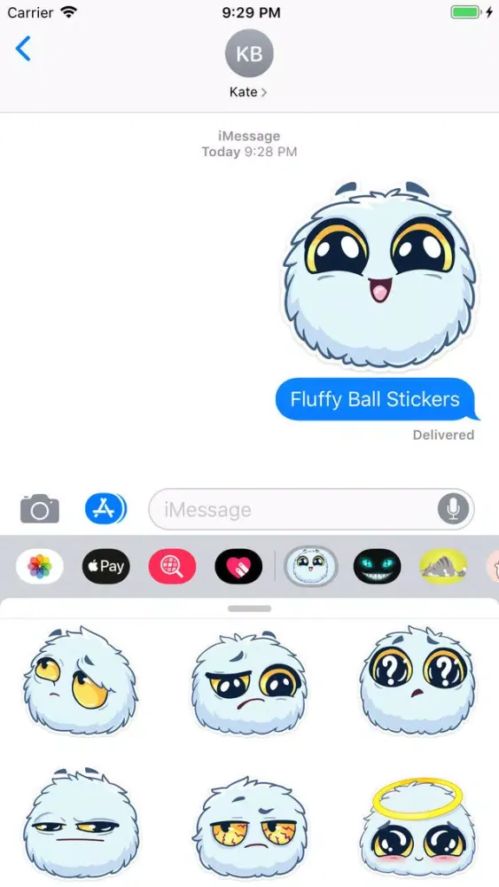 Скриншоты Fluffy Ball Stickers