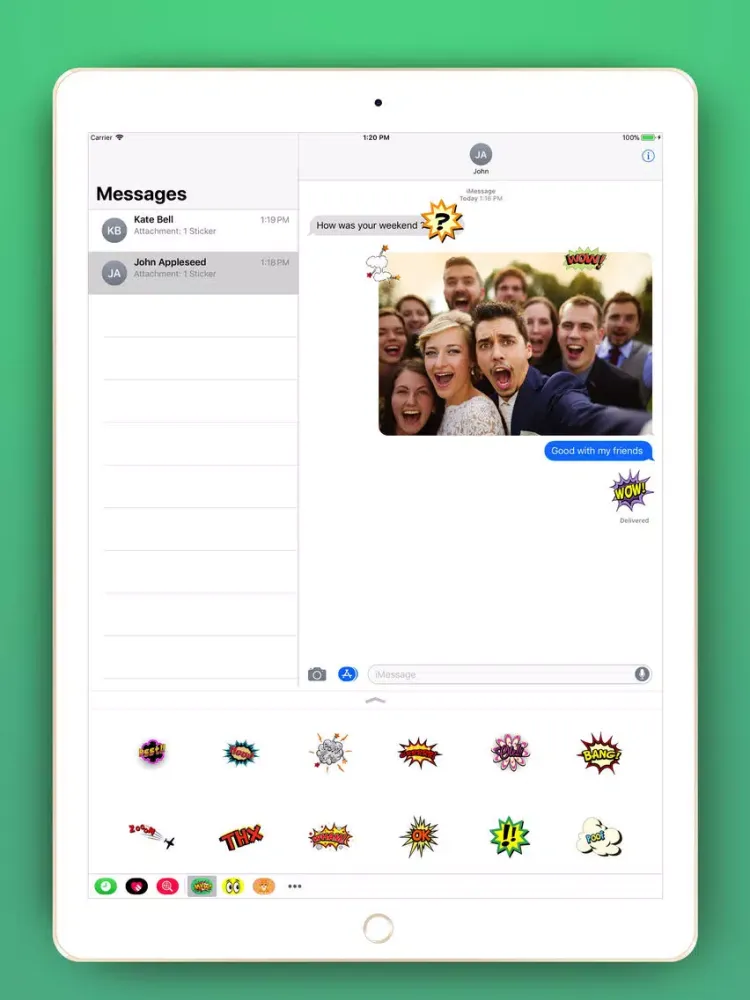 Funny Comic Stickers Pro iPad  스크린샷