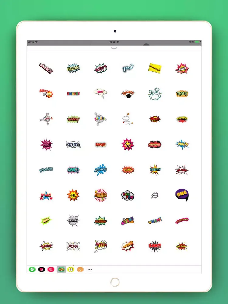 Funny Comic Stickers Pro iPad  스크린샷