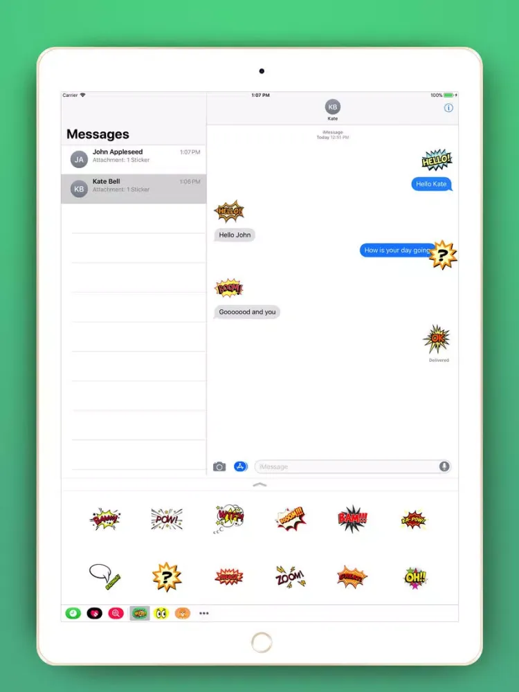 Funny Comic Stickers Pro iPad  스크린샷