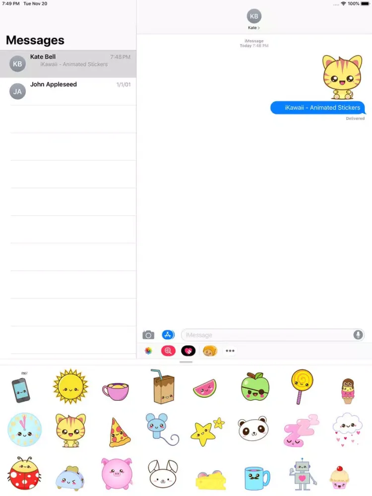 iKawaii - Animated Stickers iPad 应用截图