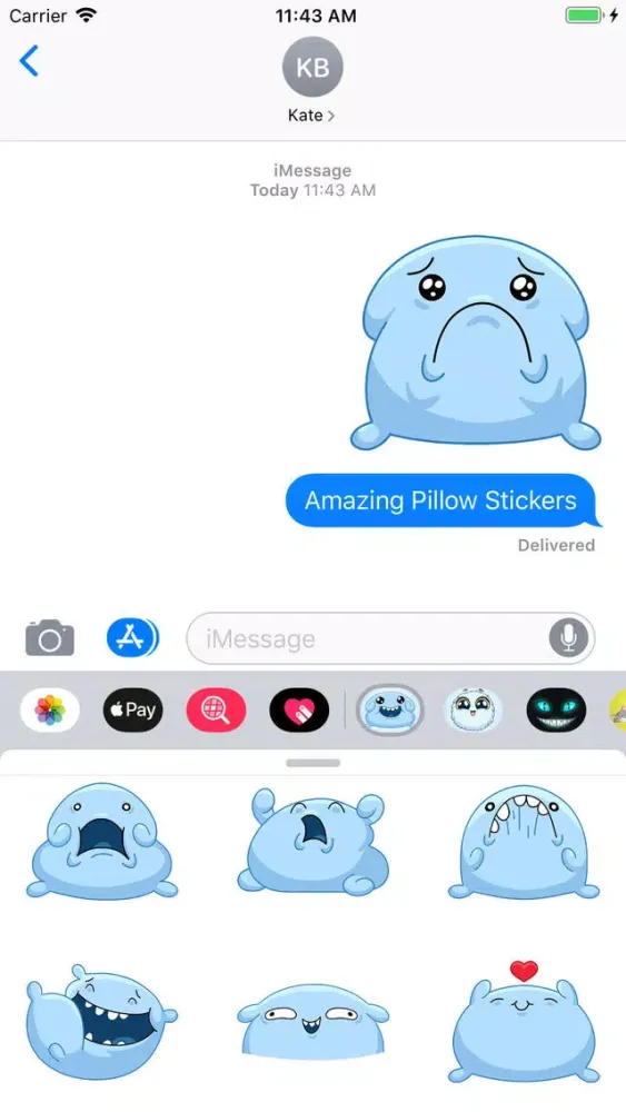 Captures d'écran de Pillow Stickers