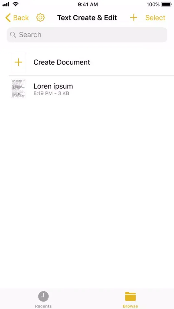 Text Create & Edit Screenshots