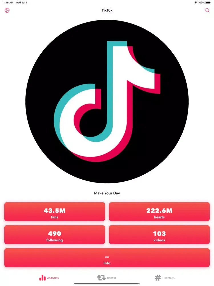 Followers & Repost for TikTok iPad Screenshots