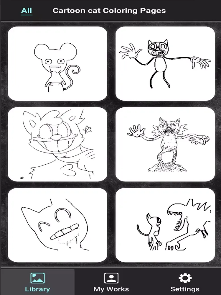 Coloring cartoon cat Fanart ! iPad  Screenshots