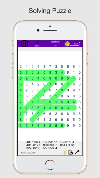Tangkapan layar iSearch Numbers