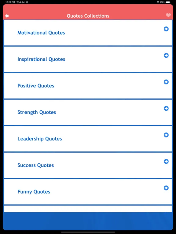 Tangkapan layar Motivational Quotes Notifier iPad 