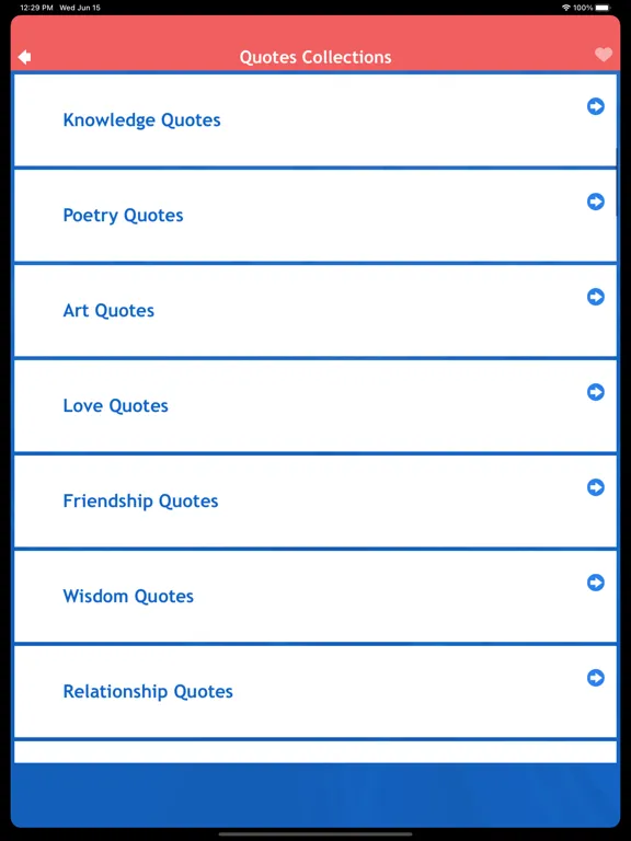 Tangkapan layar Motivational Quotes Notifier iPad 