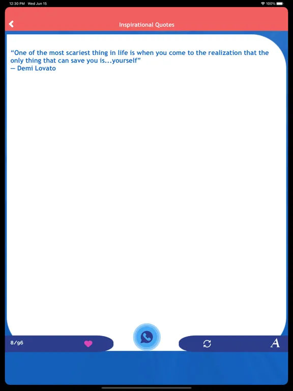 Tangkapan layar Motivational Quotes Notifier iPad 