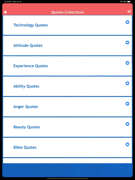 Tangkapan layar Motivational Quotes Notifier iPad 