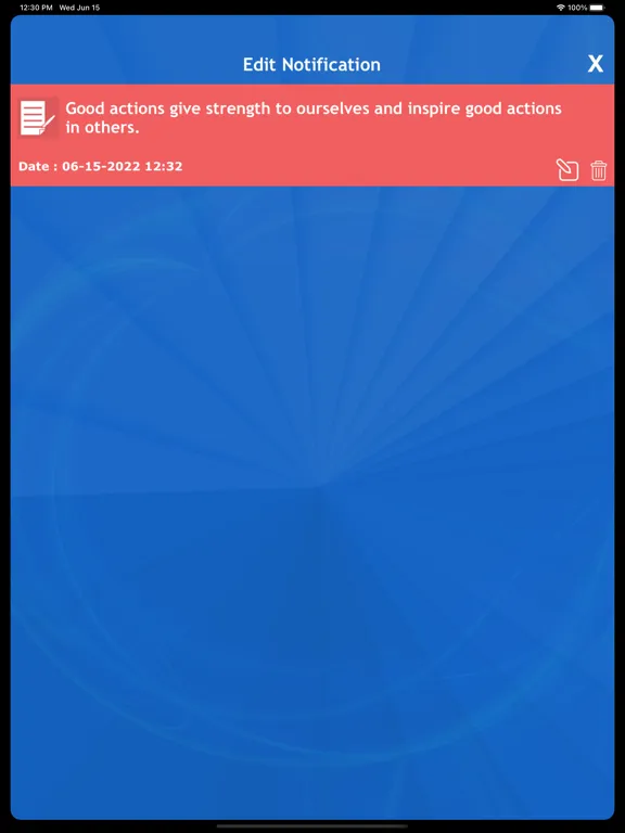Tangkapan layar Motivational Quotes Notifier iPad 