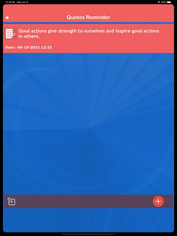 Tangkapan layar Motivational Quotes Notifier iPad 