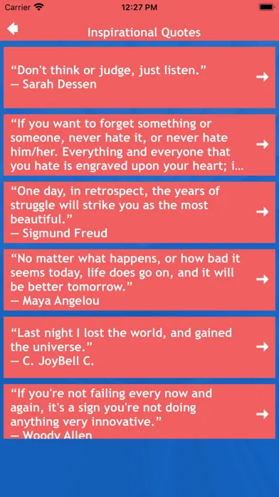 Tangkapan layar Motivational Quotes Notifier