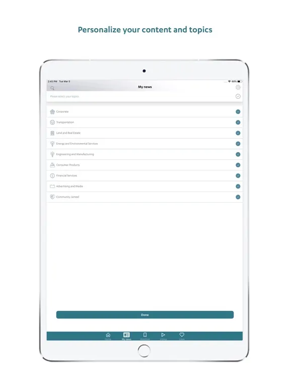 Zrzuty ekranu ALJ Insights iPad 