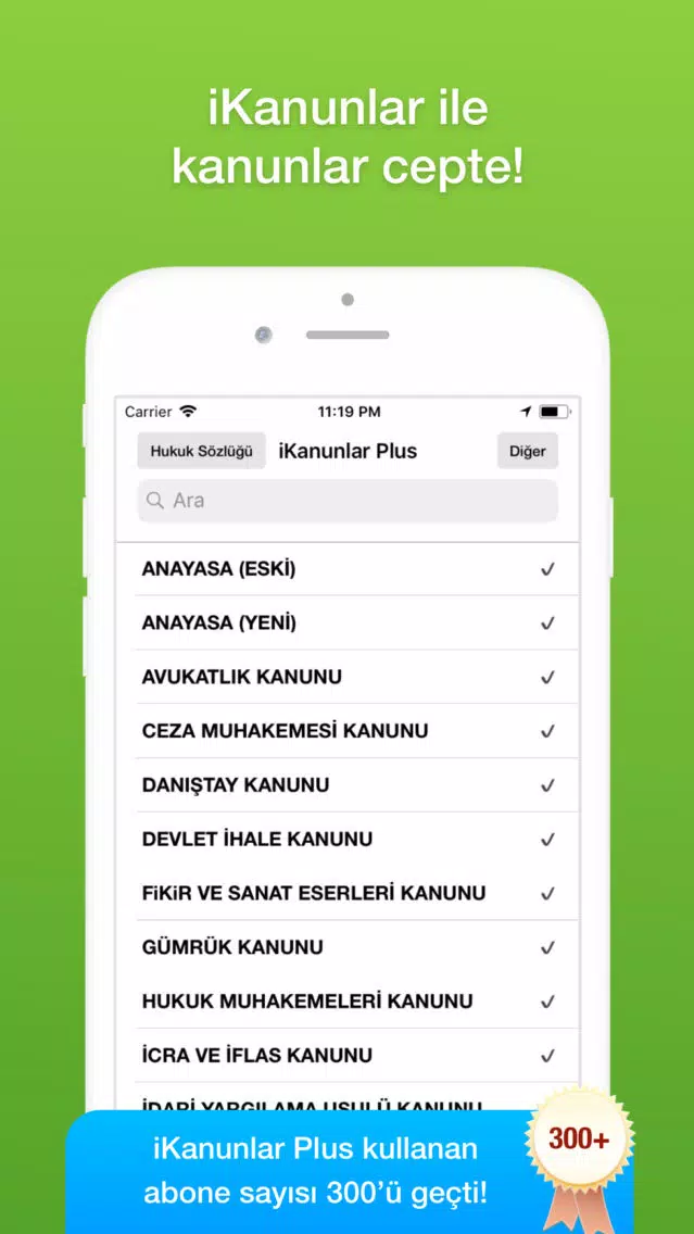 Captures d'écran de iKanunlar ile Kanunlar cepte!