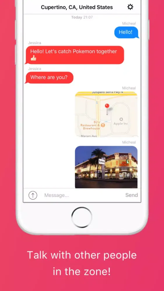 PokeChat - Chat with Pokemon players in your zone! Share your Photo and Location! Catch Pokemon Together! Screenshots