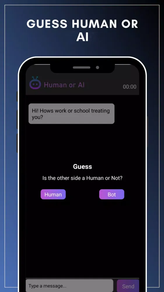 Tangkapan skrin Human or AI