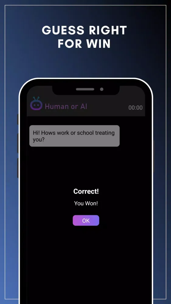 Tangkapan skrin Human or AI
