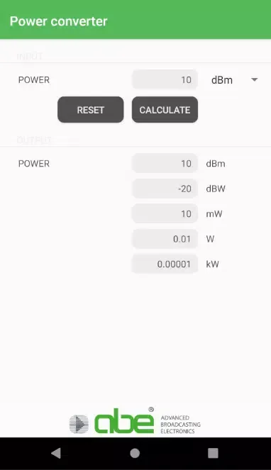 RF Calculator Screenshots