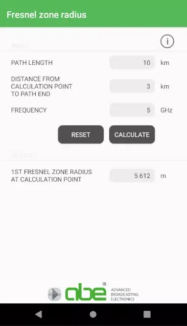 RF Calculator Screenshots