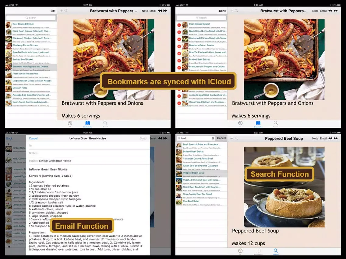 Recookable Recipes iPad  سکرین شاٹس