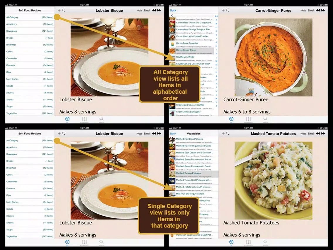 تصاویر Soft Food Recipes iPad 