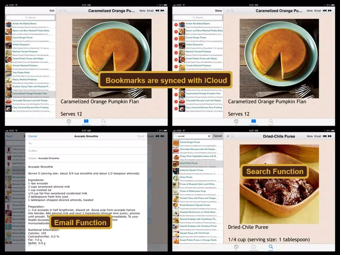 تصاویر Soft Food Recipes iPad 