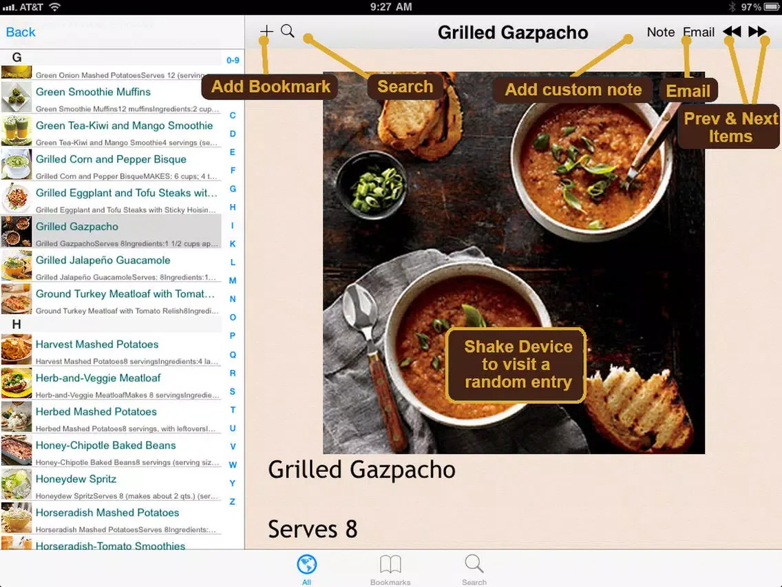 تصاویر Soft Food Recipes iPad 