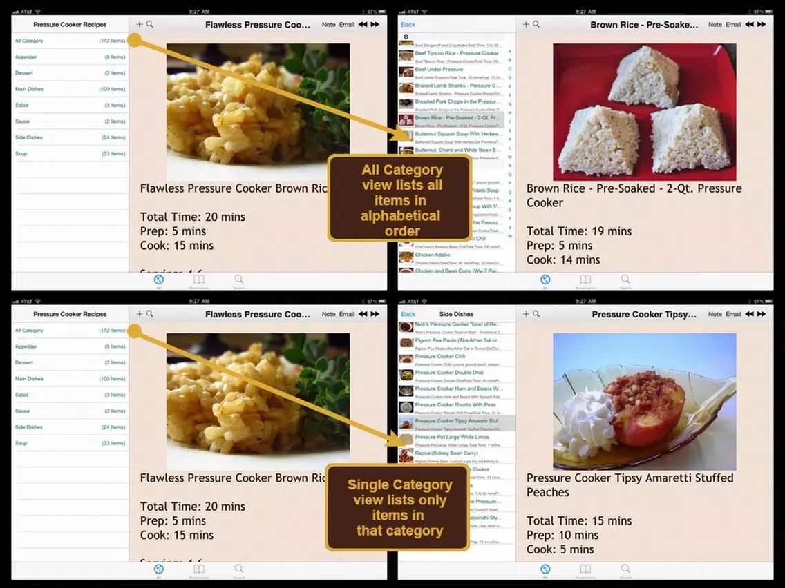 200 Pressure Cooker Recipes iPad  Screenshots
