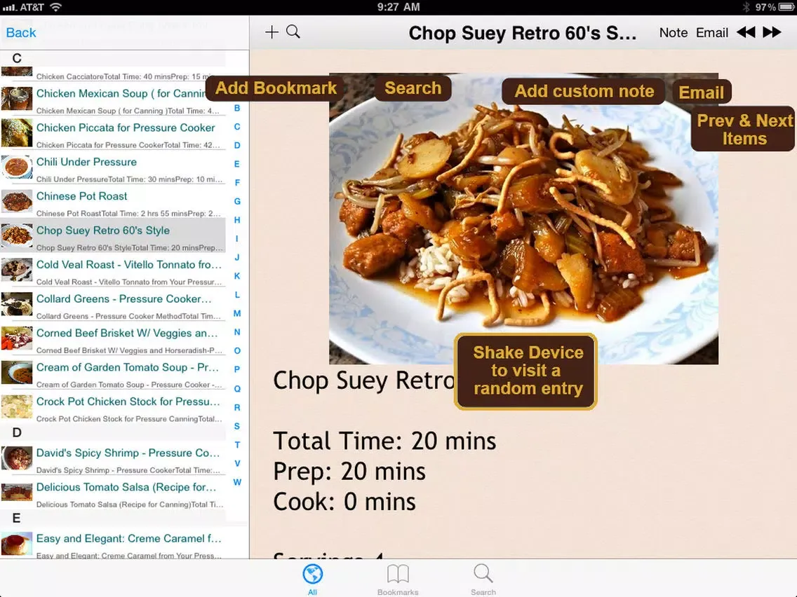 200 Pressure Cooker Recipes iPad  Screenshots
