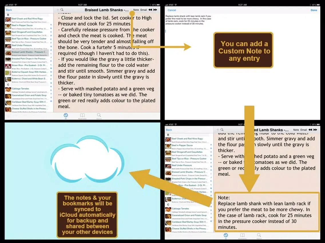 200 Pressure Cooker Recipes iPad  Screenshots