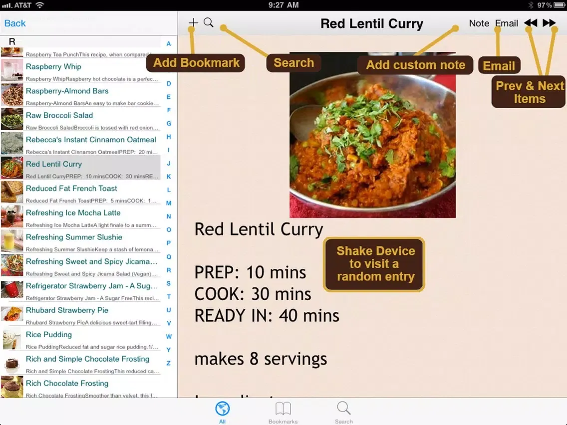Diabetic Recipes Plus+ iPad 应用截图