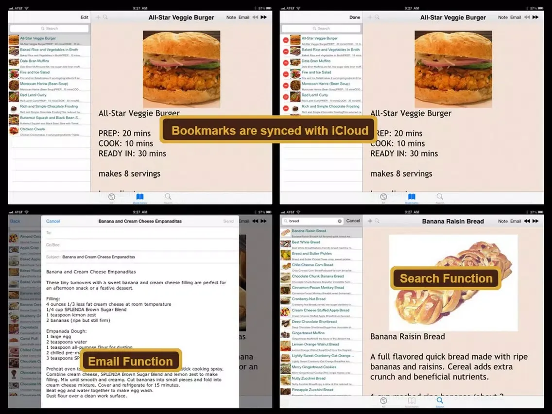 Diabetic Recipes Plus+ iPad 应用截图