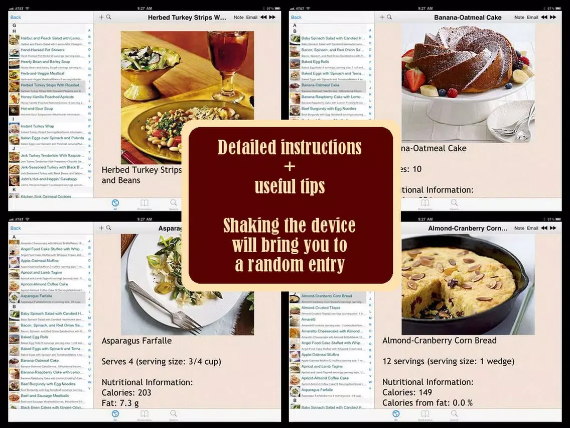 Captures d'écran de Abs Diet Recipes Plus+ iPad 