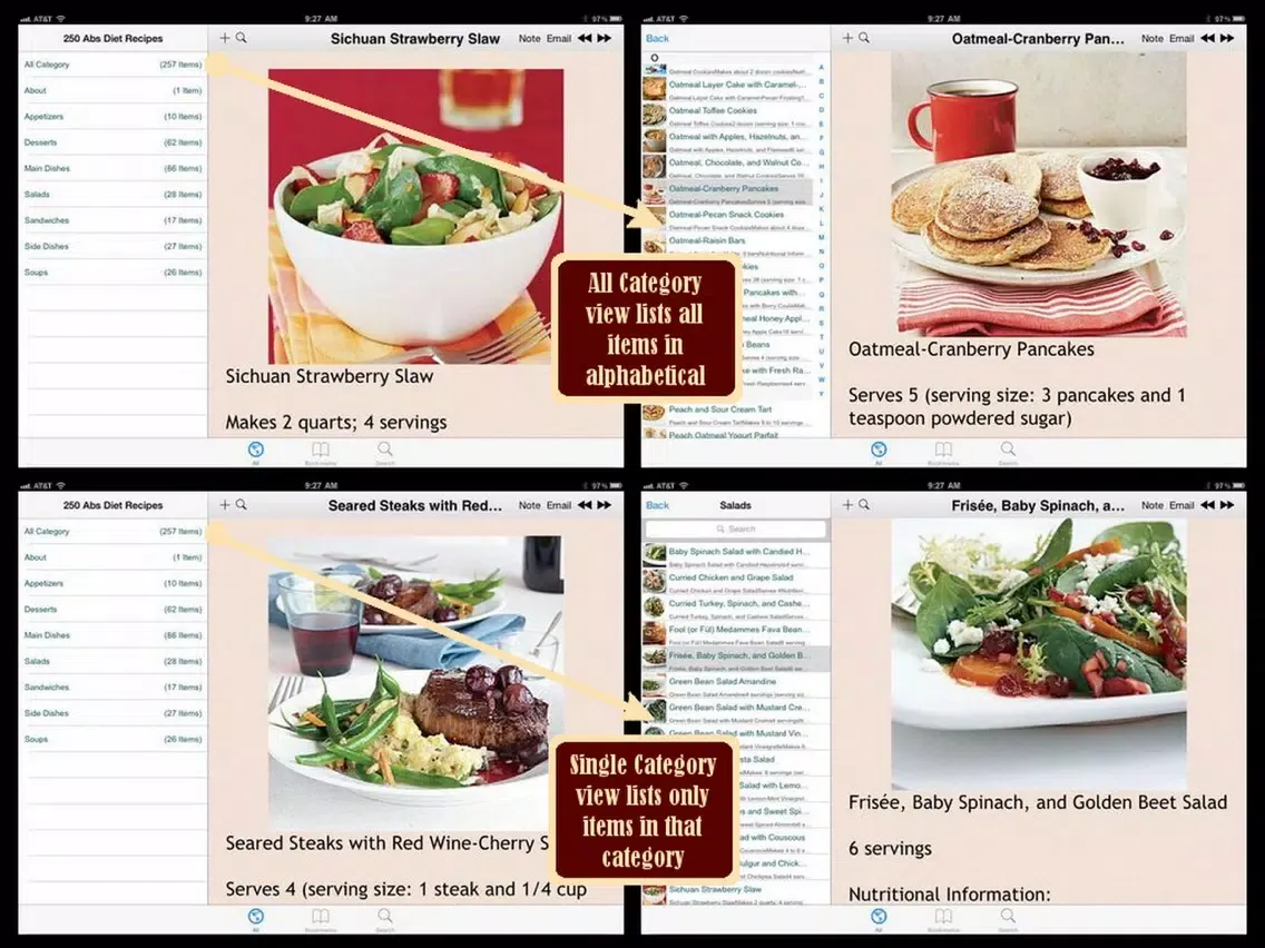 Captures d'écran de Abs Diet Recipes Plus+ iPad 