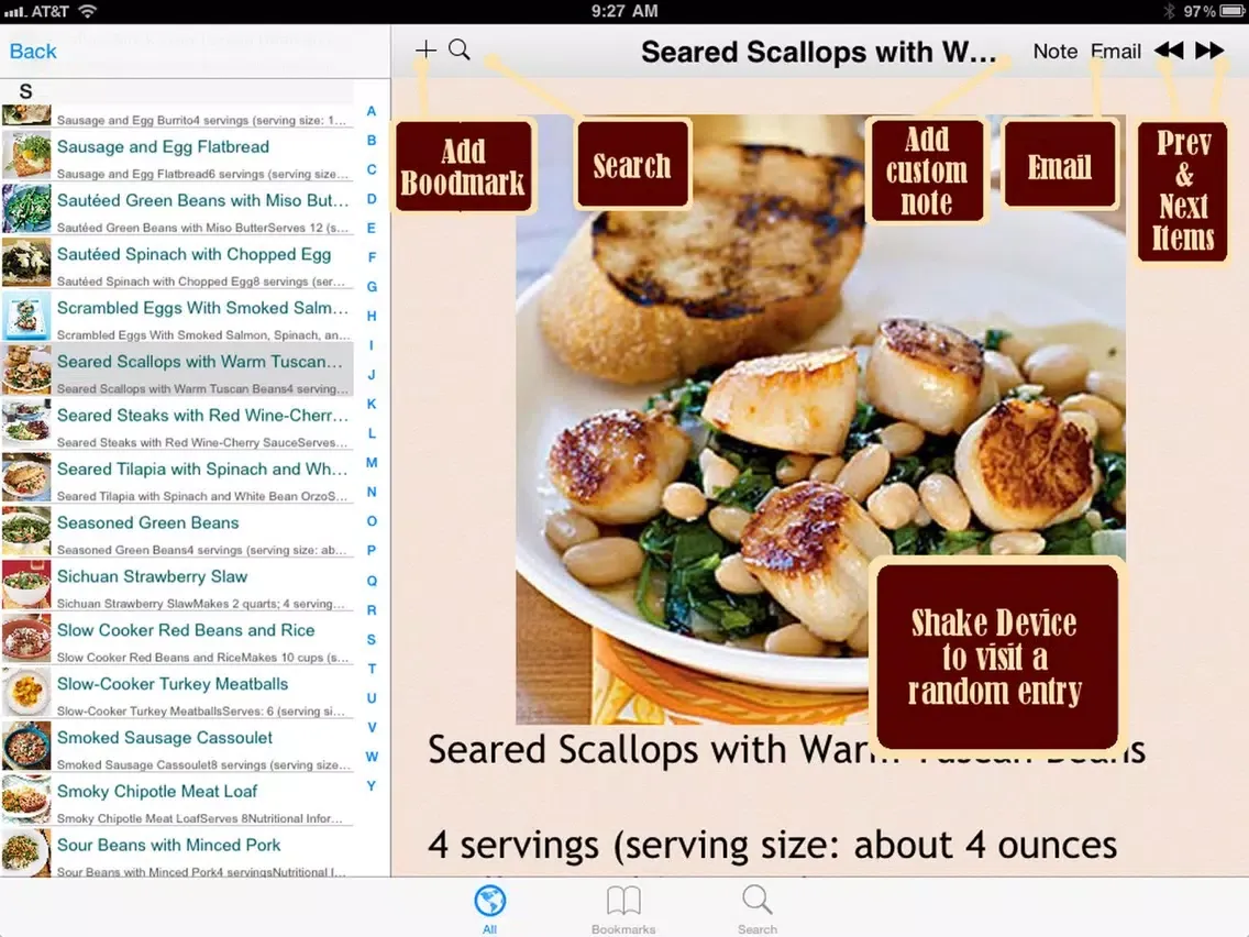 Captures d'écran de Abs Diet Recipes Plus+ iPad 