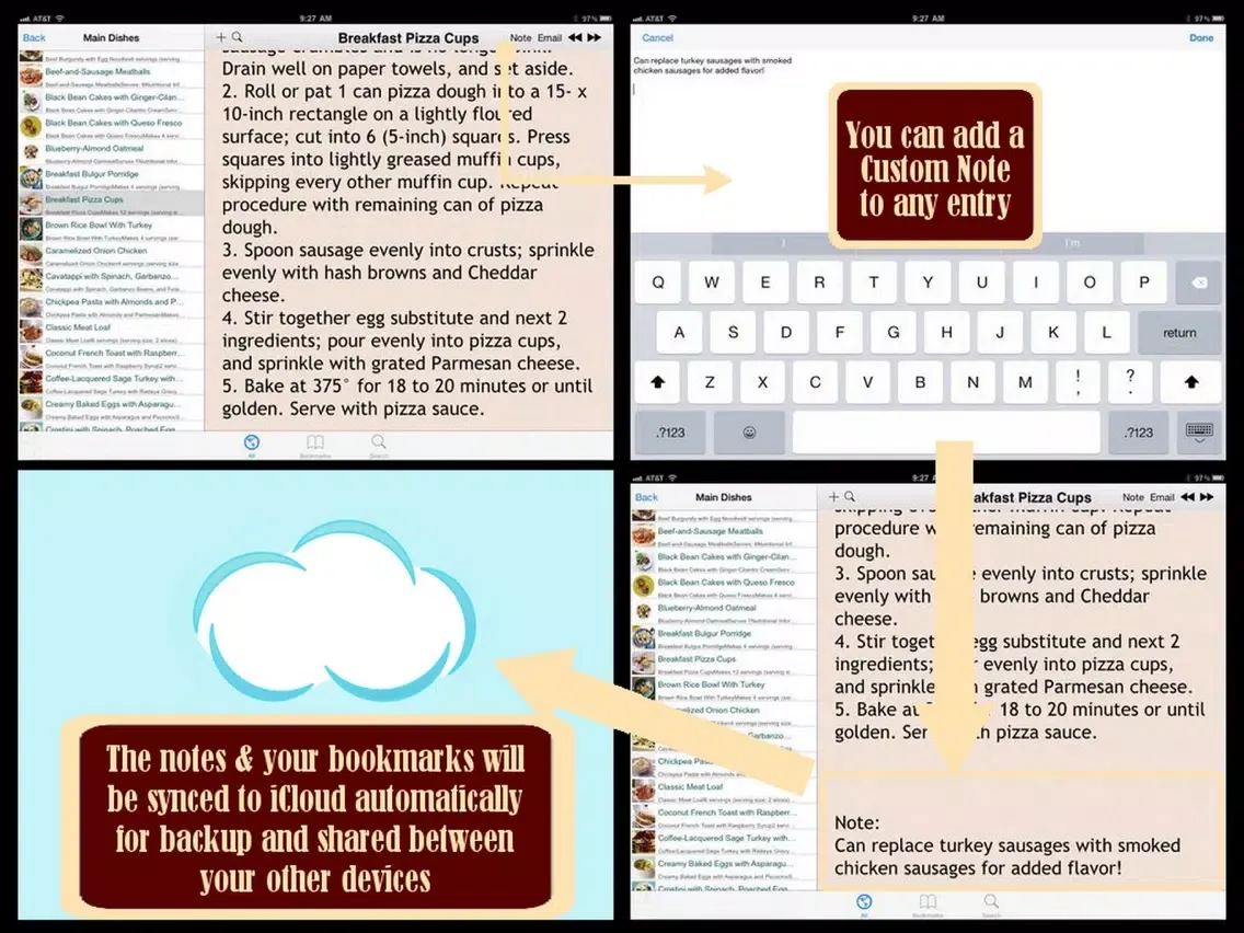 Captures d'écran de Abs Diet Recipes Plus+ iPad 
