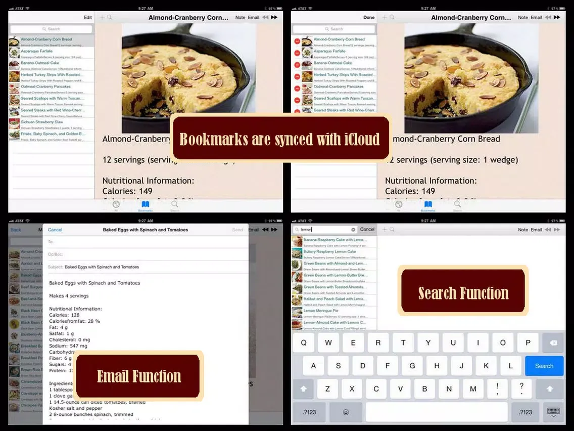 Captures d'écran de Abs Diet Recipes Plus+ iPad 