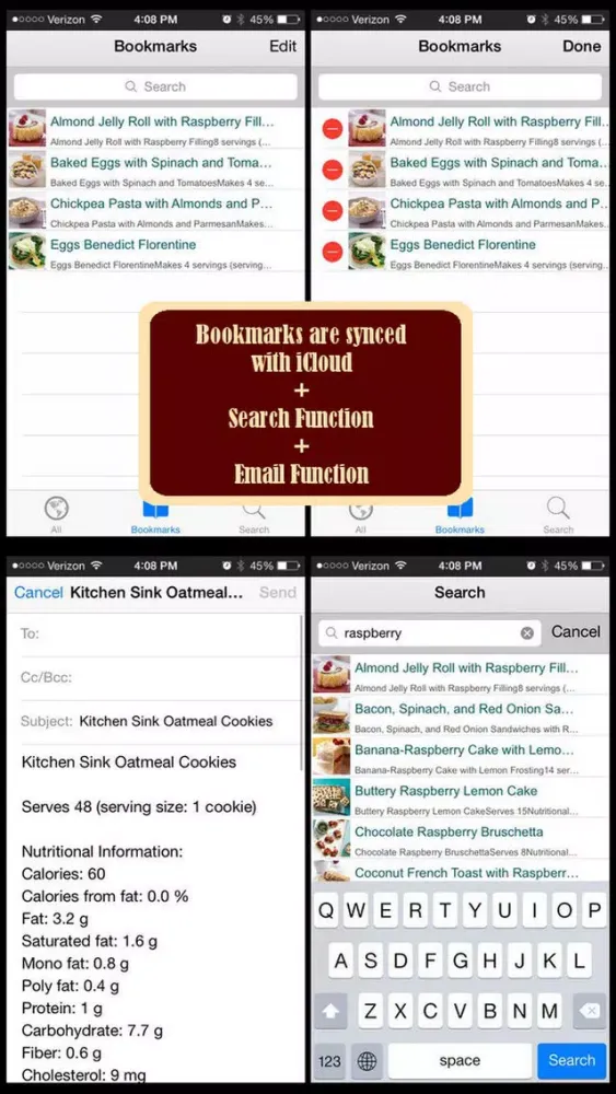 Captures d'écran de Abs Diet Recipes Plus+