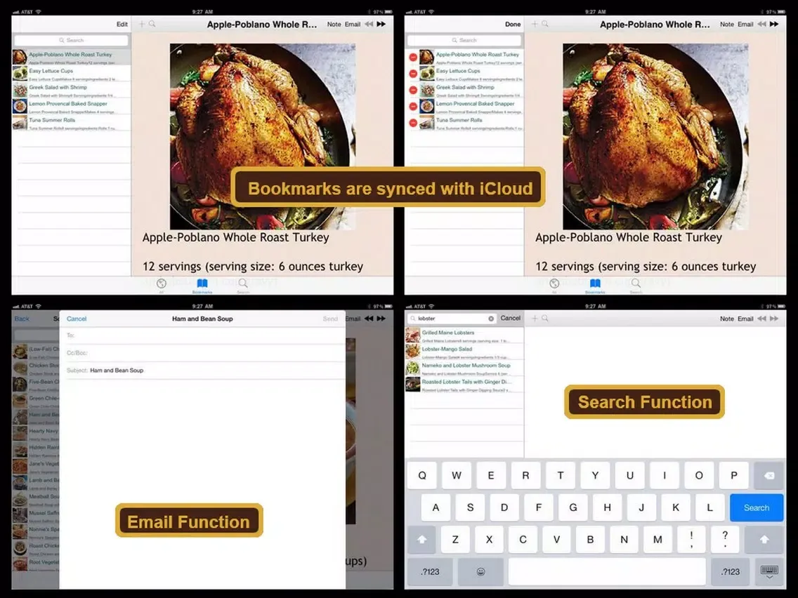Captures d'écran de Ultra Low Fat Diet Recipe Plus+ iPad 