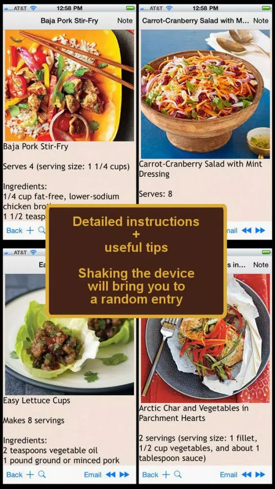 Captures d'écran de Ultra Low Fat Diet Recipe Plus+