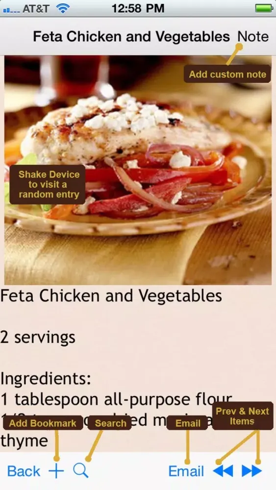 Captures d'écran de Ultra Low Fat Diet Recipe Plus+