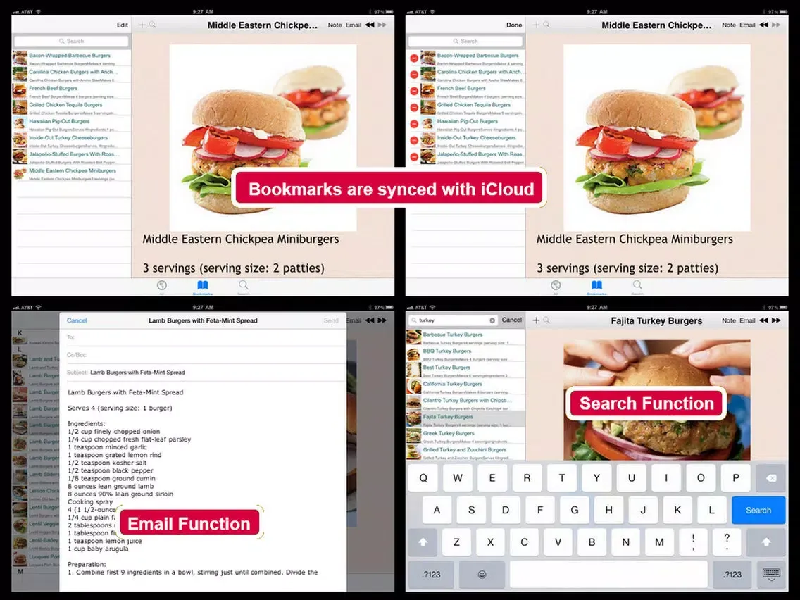 صور 300 Burger Recipes iPad 
