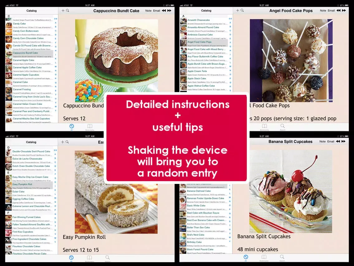 Capturas de tela do Cake and Frostings Recipes iPad 