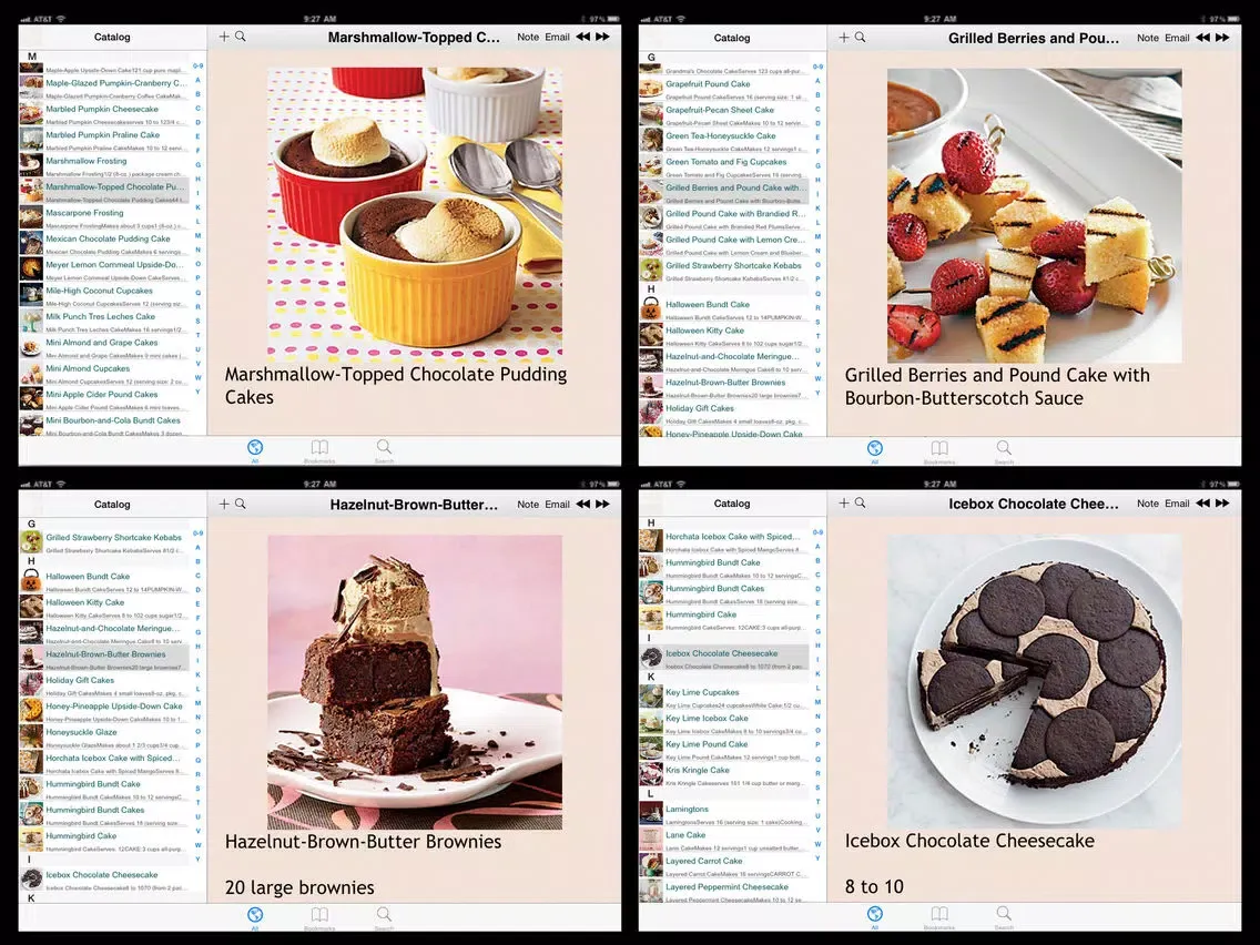 Capturas de tela do Cake and Frostings Recipes iPad 