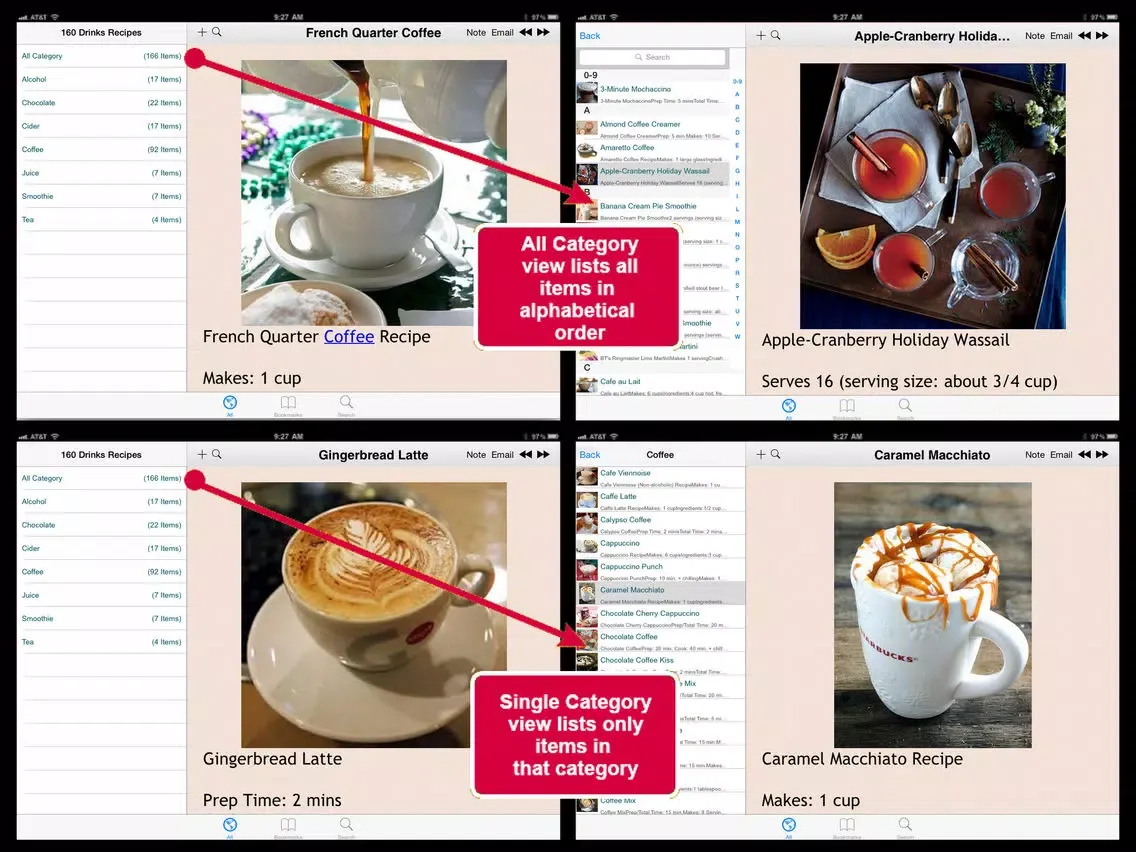 Tangkapan skrin 160 Drinks Recipes iPad 