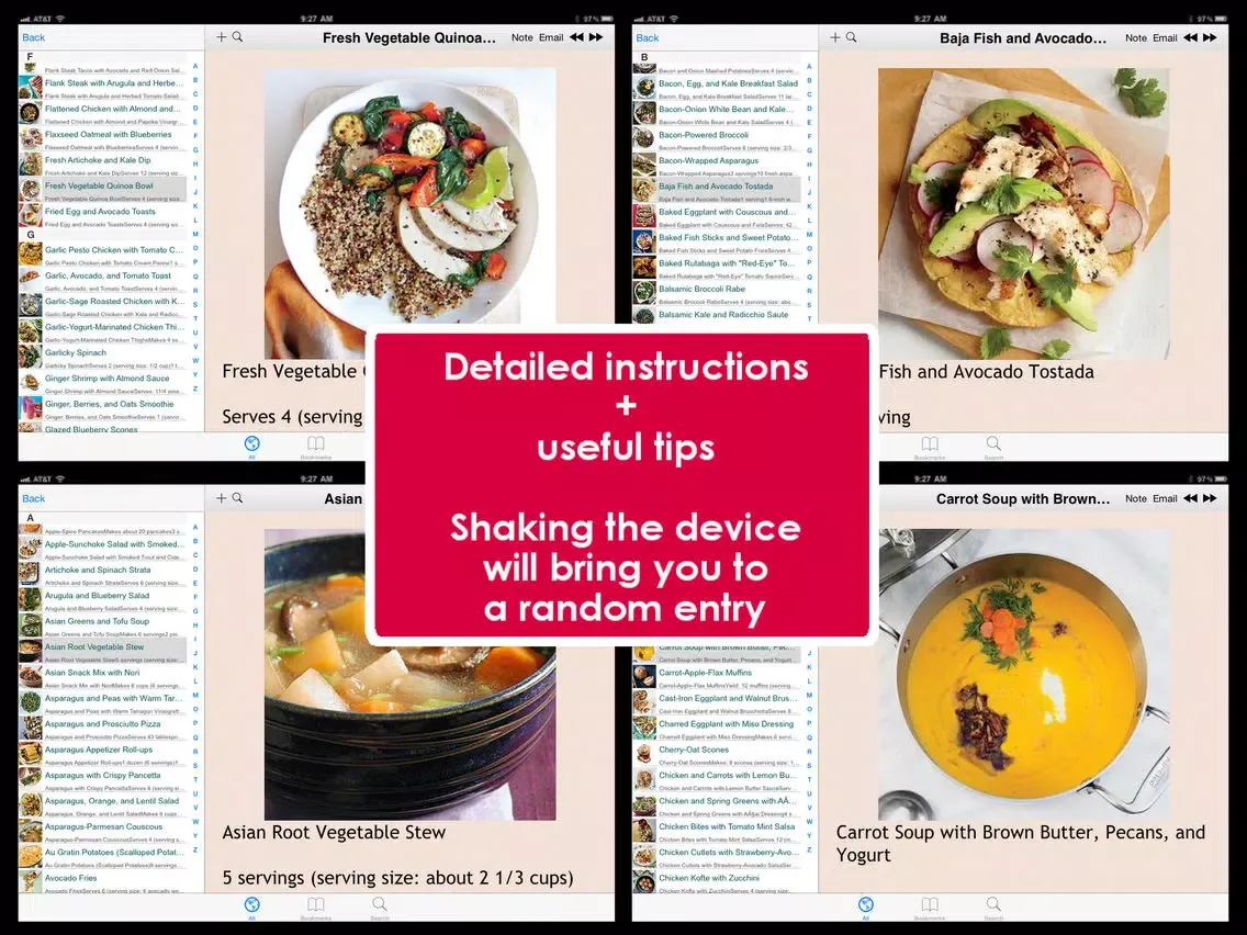 Capturas de pantalla de 500 Superfood Recipes iPad 